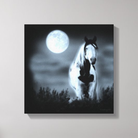 Moonlit Mystical Hallion Shaman Wrapped Canvas Leinwanddruck (Vorderseite)