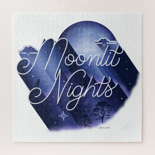 Moonlit Nachtpuzzlespiel (20x20) Puzzle (Vertikal)