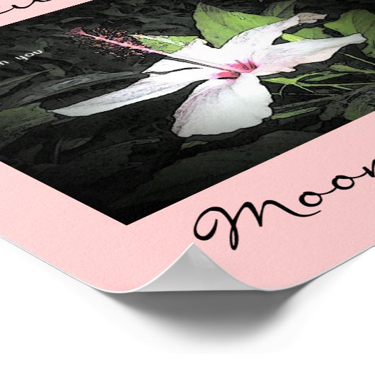 Moonlit Night Haiku Art Print Poster (Ecke)