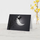 Moonlit night Happy Halloween Karte (Gelbe Blume)