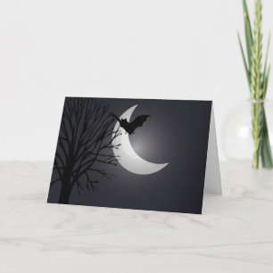 Moonlit night Happy Halloween Karte