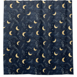 Moonlit Night Sky Duschvorhang