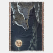 Moonlit Night Wolf Couple Decke (Vorderseite Vertikal)