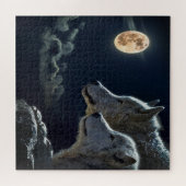 Moonlit Night Wolf Puzzle (Horizontal)