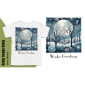 Moonlit Nodic Forest, anpassbar T-Shirt