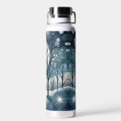 Moonlit Nordic Forest Trinkflasche (Rückseite)