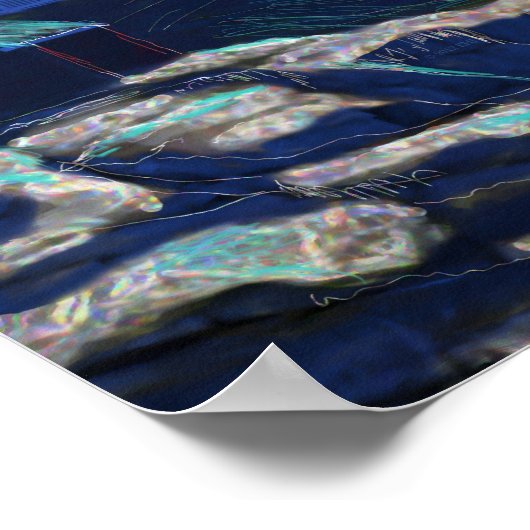 Moonlit Nubble Lighthouse Poster / Print (Ecke)