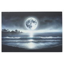 Moonlit Ocean Waves Celestis Night Sky