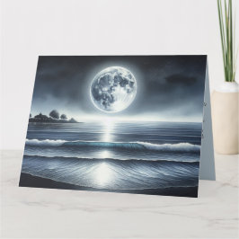 Moonlit Ocean Waves Celestis Night Sky Karte