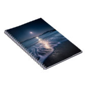 Moonlit Ocean Waves Night Notebook Notizblock (Rechte Seite)
