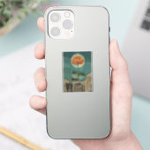 Moonlit Orange Bloom - Vintag Boho Charm Aufkleber (Telefon)