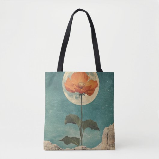Moonlit Orange Bloom - Vintag Boho Charm Tasche (Vorderseite)