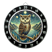 Moonlit Owl Art Dartboard Art Dartscheibe (vorne)
