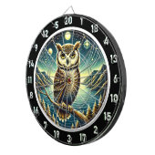 Moonlit Owl Art Dartboard Art Dartscheibe (Vorderseite rechts)