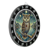 Moonlit Owl Art Dartboard Art Dartscheibe (Vorderseite Links)