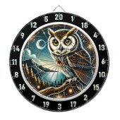 Moonlit Owl Wisdom Design Dartscheibe (vorne)