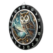 Moonlit Owl Wisdom Design Dartscheibe (Vorderseite rechts)