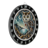 Moonlit Owl Wisdom Design Dartscheibe (Vorderseite Links)