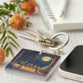 Moonlit Playtime Akryllischer Schlüsselanhänger (Vorderseite rechts)