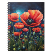 Moonlit Poppies Notizblock (Vorderseite)