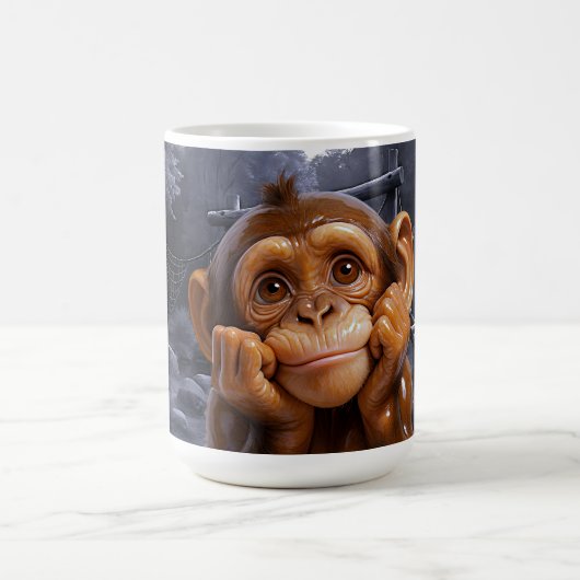 Moonlit Porcelain Chimp Kaffeetasse (Mittel)