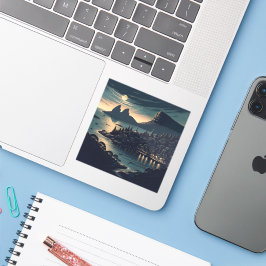 Moonlit Port Aufkleber