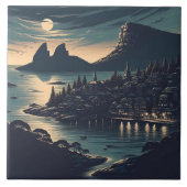 Moonlit Port Fliese (Vorderseite)