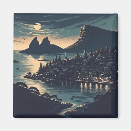 Moonlit Port Magnet (Vorne)