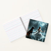 Moonlit Princess and Rottweiler - Fantasy-Notebook Notizblock (Innenseite)