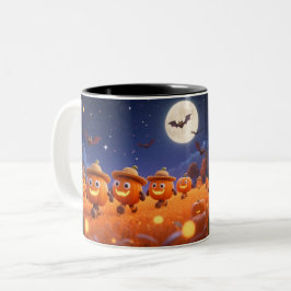 Moonlit Pumpkin Parade Zweifarbige Tasse
