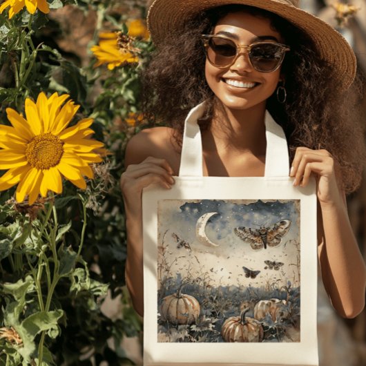 Moonlit Pumpkin Patch Tote Bag Tragetasche