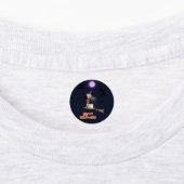 Moonlit Pup – Halloween Dog in Witch Hat Etiketten (Befestigt)