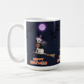 Moonlit Pup – Halloween Dog in Witch Hat Kaffeetasse (Links)