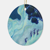 Moonlit Rabbits Keramik Ornament (Links)