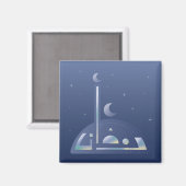 Moonlit Ramadan Magnet (Vorderseite/Rückseite)