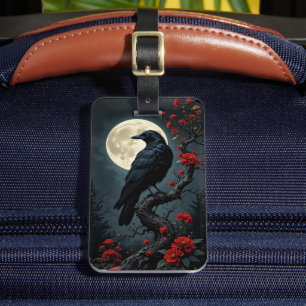 Moonlit Raven Luggage Tag Gepäckanhänger