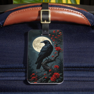 Moonlit Raven Luggage Tag Gepäckanhänger