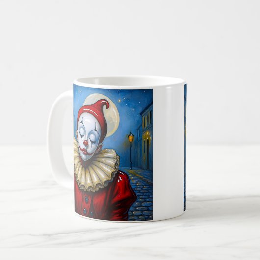 Moonlit Red Clown Kaffeetasse (Vorderseite Links)