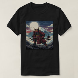 Moonlit Red Samurai T-Shirt