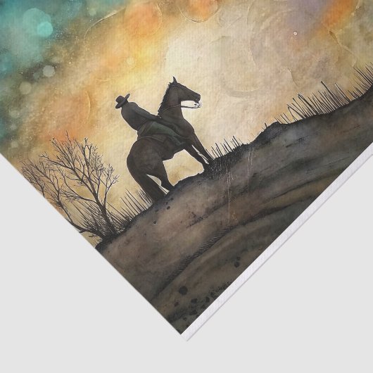 Moonlit Rider Decoupage Seidenpapier (Ausschnitt)