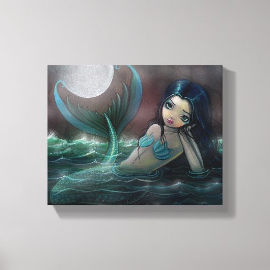 Moonlit River Gallery Wrapped Canvas Print Leinwanddruck (Vorderseite)