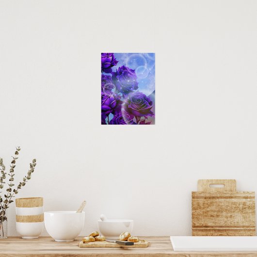 Moonlit Rose Garden Poster (Küche)
