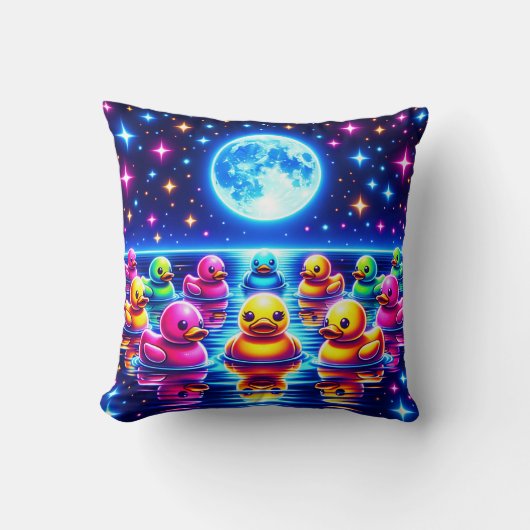 "Moonlit Rubber Ducky Dream" Kissen (Vorderseite)