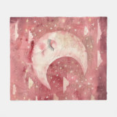 Moonlit Rustic Red Nursery & Kids' Room Fleecedecke (Vorderseite (Horizontal))
