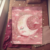 Moonlit Rustic Red Nursery & Kids' Room Fleecedecke