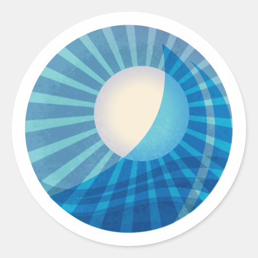 Moonlit Sail Sticker Mitternacht (Vorderseite)