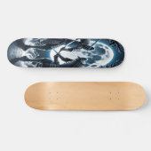 Moonlit Samurai Duel Skateboard (Horizontal)