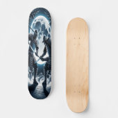Moonlit Samurai Duel Skateboard (Vorderseite)