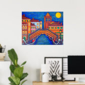 Moonlit San Barnaba, Venedig von Lisa Lorenz Poster (Heimbüro)