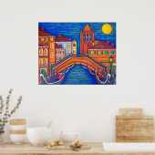 Moonlit San Barnaba, Venedig von Lisa Lorenz Poster (Küche)